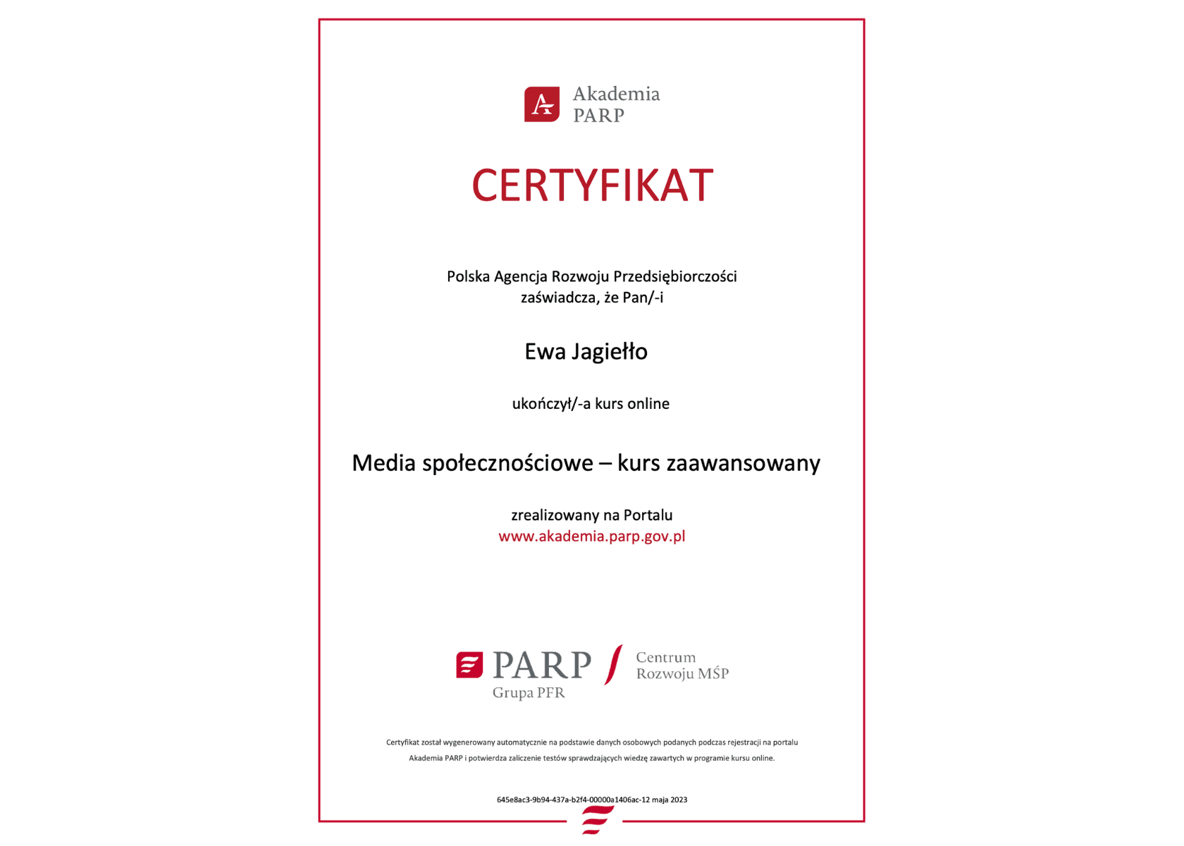 Certyfikat 4