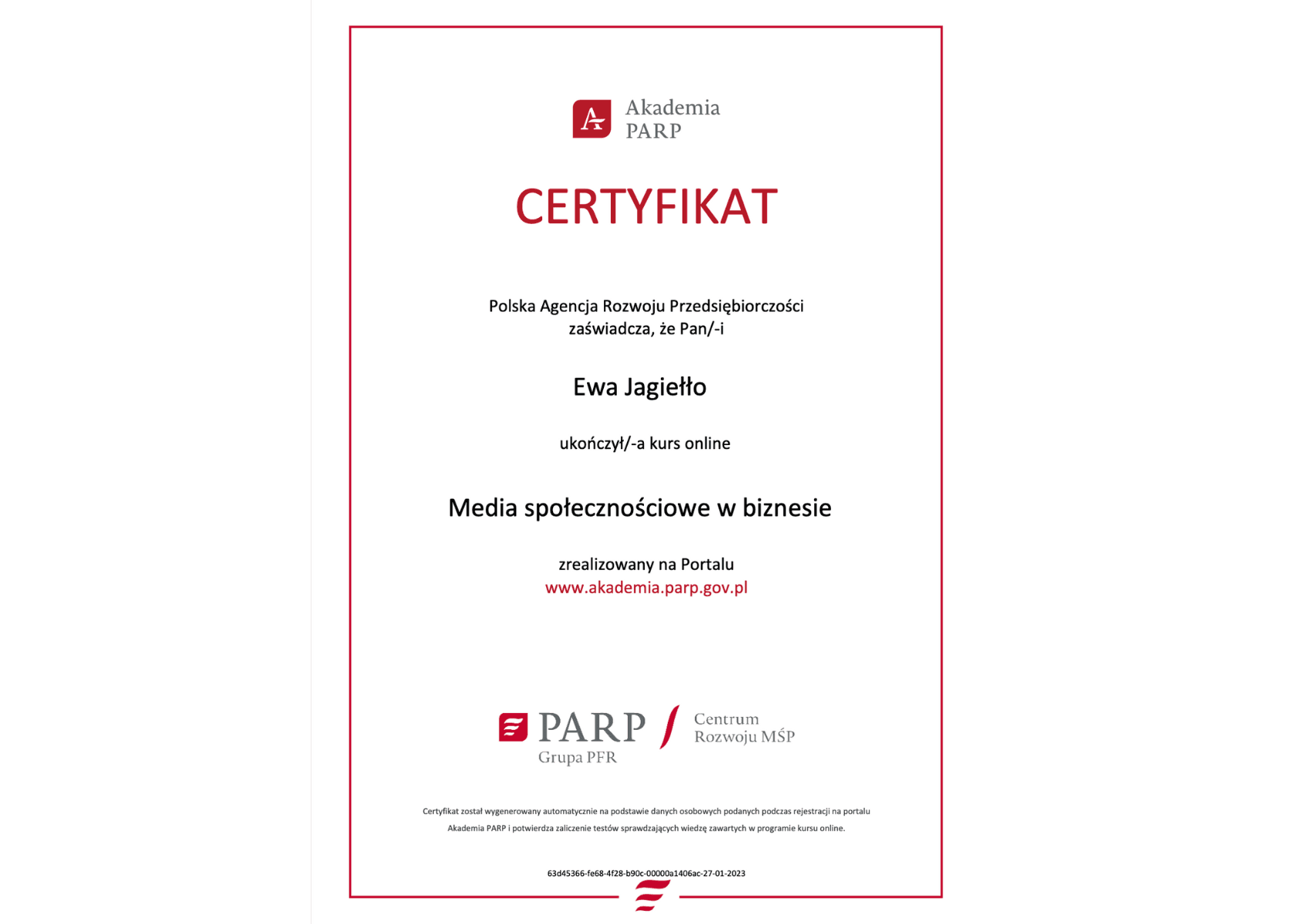 Certyfikat 5